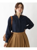 ワッシャーサファリシャツ/ネイビー(093)