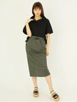 ワッフルスカート/カーキ