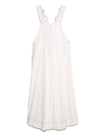 異素材ミックスギャザーワンピース/OWHT