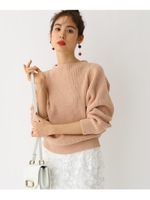 畦ボートネックニットプルオーバー/サーモンピンク(071)