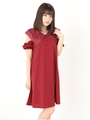 肩あきカットワンピース/レッド