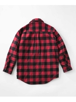 西川ダウン　コラボチェックシャツ/レッド(100)