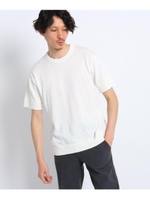 超度詰め天竺 ニットTシャツ/ホワイト(001)