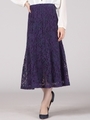 配色レーススカート/パープル