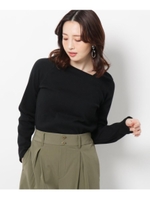 変形スクエアリブプルオーバー/ブラック(019)