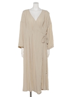 変形楊柳ガウンOP/ライトベージュ