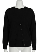 無地柄アンサンブル/ブラック