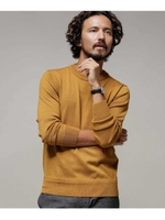 毛玉レスニット　１２ＧＧ　クルーネックニット/マスタード3(063)