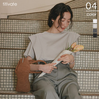 汗染み防止ラッフルスリーブTシャツ【メール便可／100】