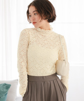 ハイネックレーストップス