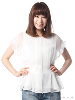 格子柄シフォンブラウス