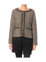 格子ラメツイ-ド調ジャケット