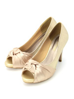 グリッターヒールパンプス