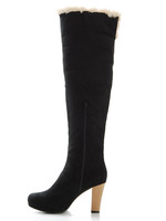 【glifeed】ボア付折り返しニーハイブーツ