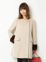レッキスファー付アシメコート