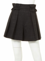 横フリルチェックキュロット