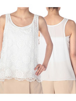 オーガンジーフラワーレースブラウス