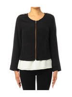 ノーカラーブルゾン