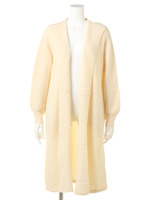 フーデッドロングニットカーディガン