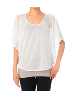 ポンチョ風フェイクレイヤードプルオーバー