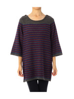 配色マルチボーダーニットワンピース