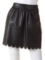 フェイクレザースカラップスカート