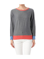 配色ニットプルオーバー