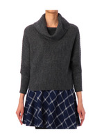 アルパカ混タートルニットプルオーバー