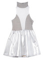 High　neck　cotton　lace　onepiece