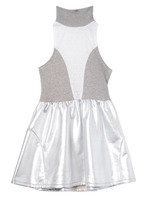 High　neck　cotton　lace　onepiece