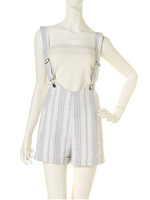 【dazzlin】コードレーンストライプサロペット