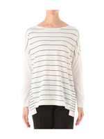 [S]シルクコットン細ボーダーニット