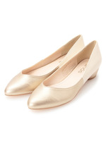 切り替えローヒールパンプス