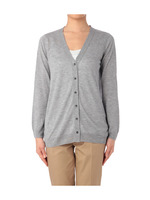 麻混Vネックニットカーディガン