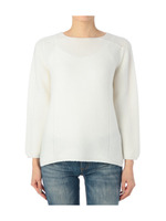 綿混切り替えニットプルオーバー