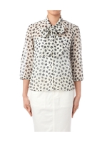 フラワードットシフォンブラウス