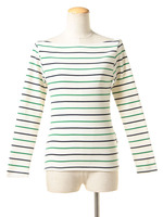 ボートネックボーダープルオーバー