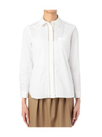 刺しゅうレースシャツ