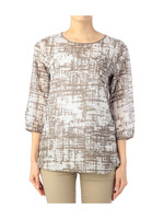 切替えチェックカットソー