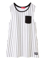 STRIPE FLARED DRESS