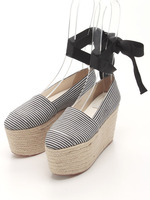 ボーダージュートリボンサンダル