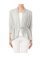 ラウンドヘム七分袖カーディガン