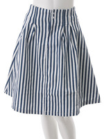 【ECURY】ストライプフレアタックスカート