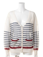 ドルマンシースルーニットカーデ