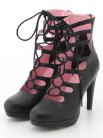 レースアップショートブーツ