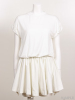 ロー切り替えカットコンビワンピ