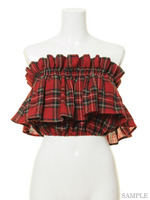 チェックビスチェ