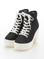 チュールレースアップシューズ