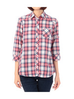 2WAYチェック柄七分袖シャツ