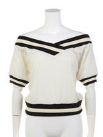 【CASUAL】チルデンオフショルカットTOPS